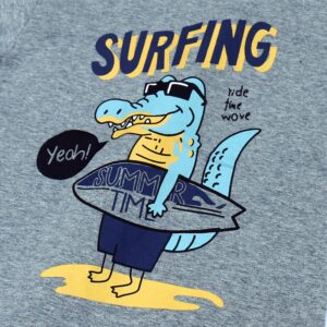 surfing grey t shirt for boys
